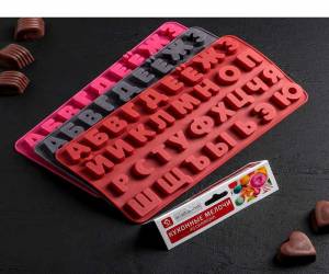 Форма силиконовая Буквы.Алфавит русский 24×12см буква 1,5 см